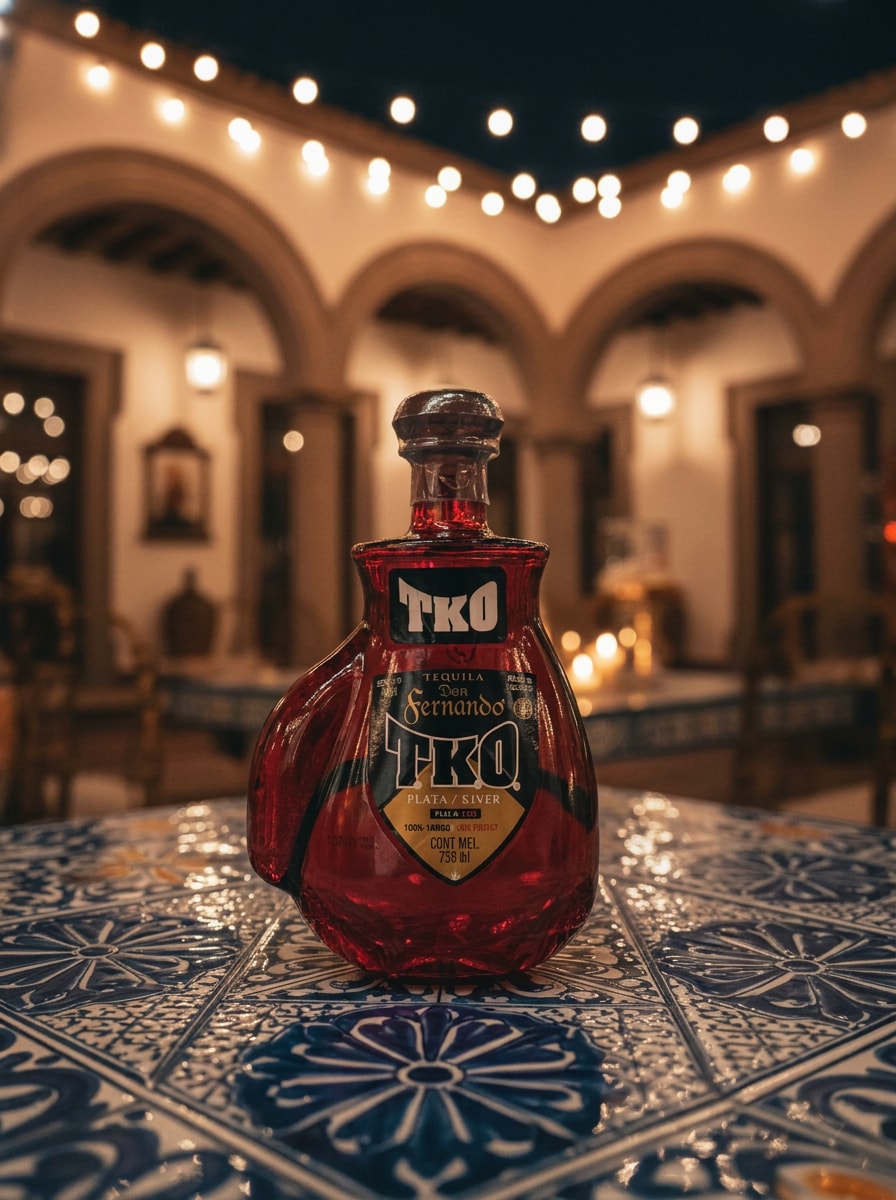 Don Fernando TKO — botella artesanal en forma de guante de box, tequila 50% Alc.Vol., Amatitán, Jalisco