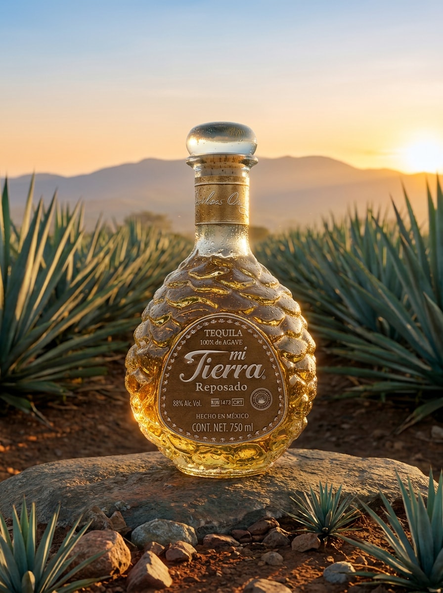 Mi Tierra Reposado · Tequila 100% agave azul, 8 meses en roble francés