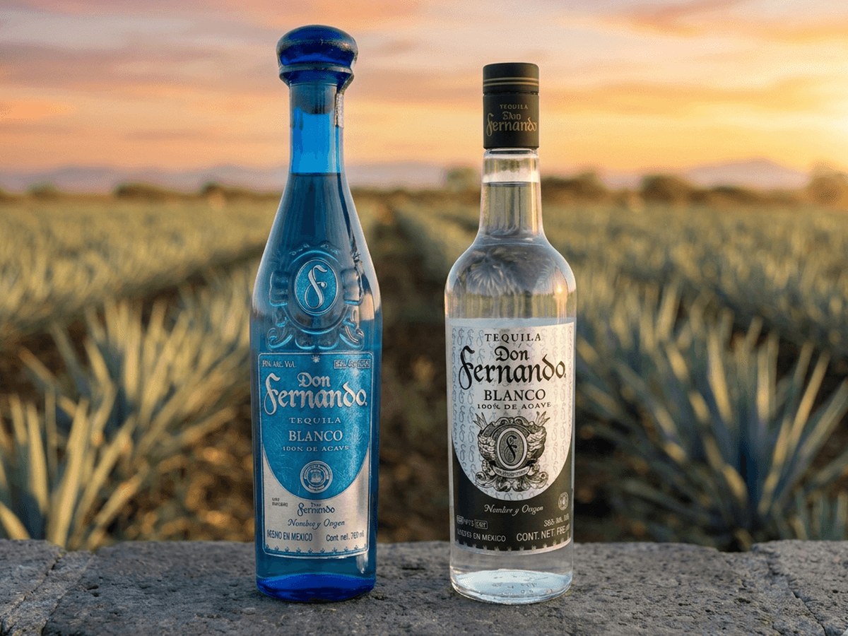 Don Fernando · Línea regular y Premium, tequila 100% agave azul